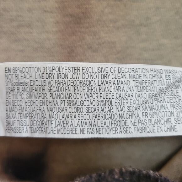 Tie Dye Cropped Nasa Sweatshirt Black & Brown Crew Neck Boxy Retro Fall … - Picture 5 of 6